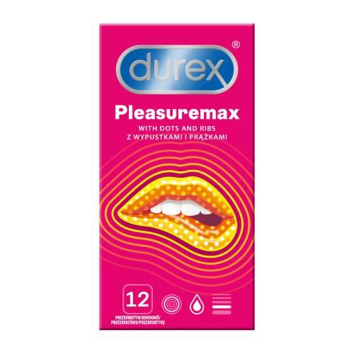 Miniaturka artykułu - DUREX PLEASUREMAX Prezerwatywy, 12szt.