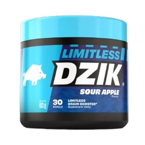 Miniaturka artykułu - Dzik Limitless Sour Apple Brain Booster Proszek z kreatyną i kofeiną smak kwaśne jabłko, 183 g