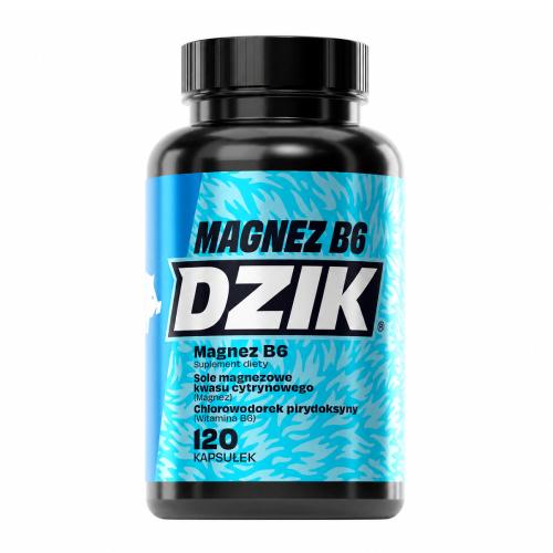 Miniaturka artykułu - Dzik Magnez + Witamina B6, 120 kaps.