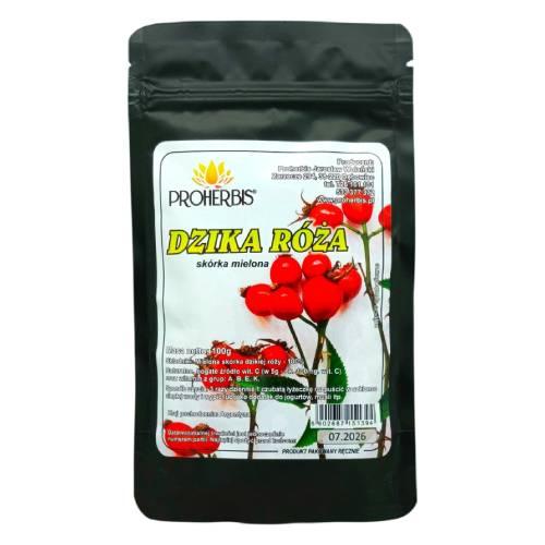 Miniaturka artykułu - Proherbis Dzika r&oacute;ża sk&oacute;rka mielona, 100 g