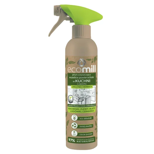 Miniaturka artykułu - Eco Mill Płyn czyszczący do kuchni Zielona herbata, 500 ml