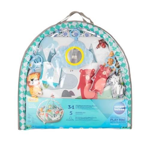 Miniaturka artykułu - Canpol Babies Edukacyjna mata do zabawy kojec dla dzieci 0m+ Safari 81/100