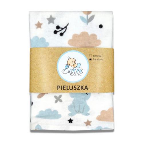 Miniaturka artykułu - EGA KIDS Zestaw pieluszek flanelowych mini 40/40 BOY, 6 szt.