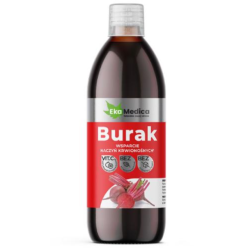 Miniaturka artykułu - EkaMedica Burak płyn, 500 ml - z dodatkiem witaminy C
