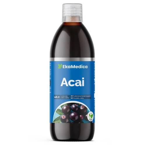Miniaturka artykułu - EkaMedica Acai sok, 500 ml 