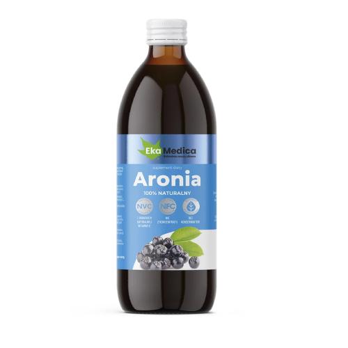 Miniaturka artykułu - EkaMedica Aronia sok NFC 100%, 500ml