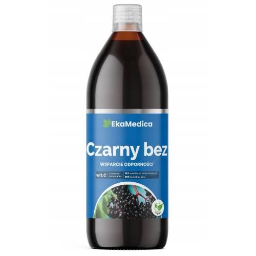 Miniaturka artykułu - EkaMedica Czarny Bez Sok, 1 litr