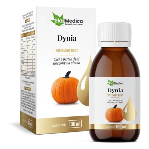 Miniaturka artykułu - EkaMedica Dynia 100% olej z pestek dyni, 100ml