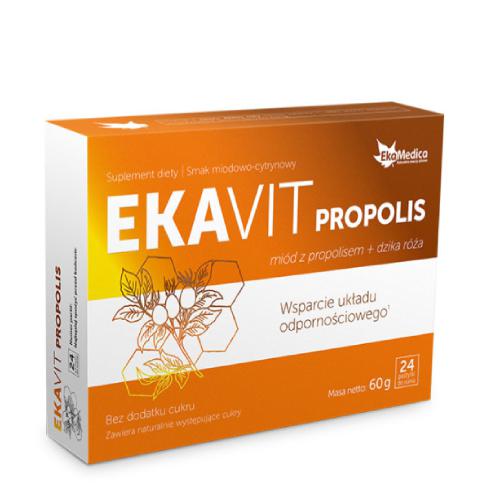 Miniaturka artykułu -  EkaMedica Ekavit Propolis, 24 pastylki do ssania