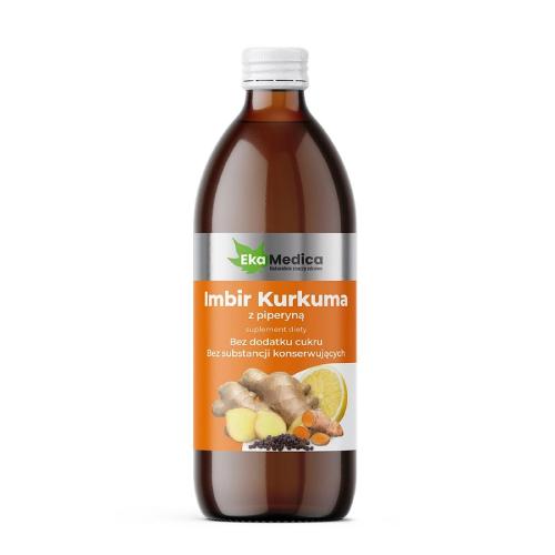 Miniaturka artykułu - EkaMedica IMBIR kurkuma z piperyną, 500ml 