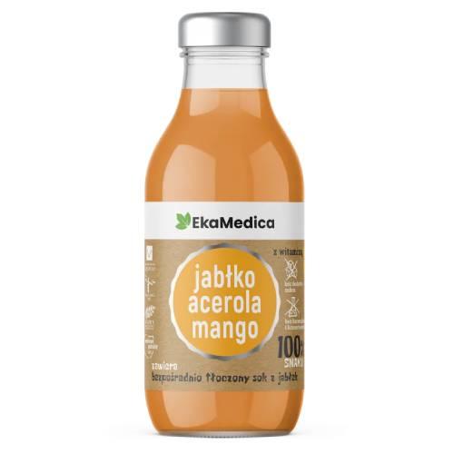 Miniaturka artykułu - EKAMEDICA Jabłko, acerola, mango sok, 300ml