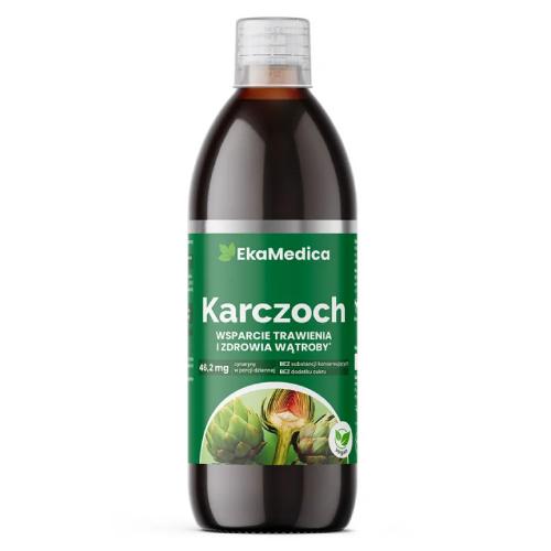 Miniaturka artykułu - EkaMedica Karczoch sok, 500ml