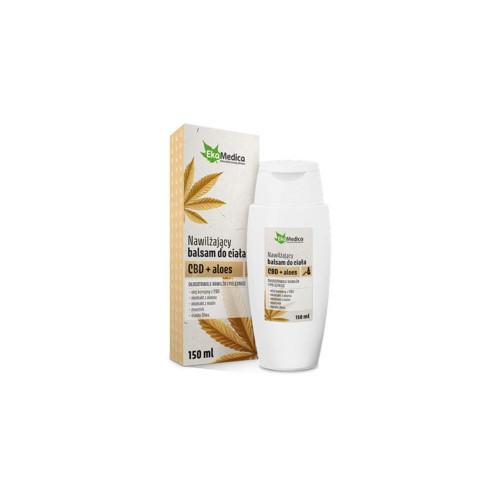 Miniaturka artykułu - EkaMedica Nawilżający balsam do ciała  CBD+ aloes, 150 ml