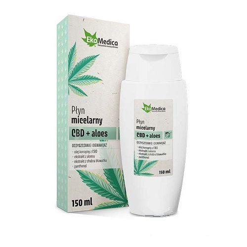 Miniaturka artykułu - EkaMedica Płyn micelarny CBD i Aloes, 150ml