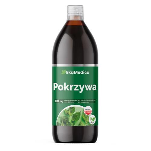 Miniaturka artykułu - EkaMedica Pokrzywa sok, 1000ml 