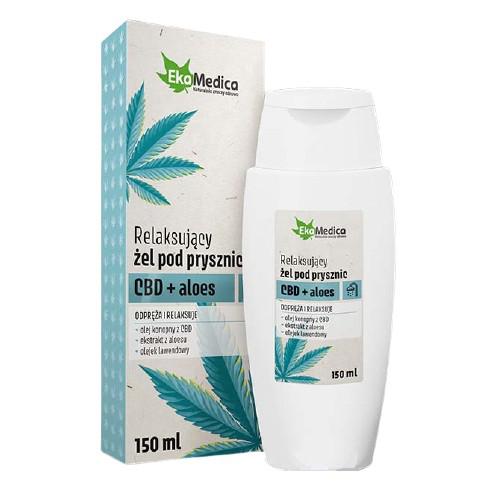 Miniaturka artykułu - EkaMedica Relaksujący żel pod prysznic CBD Aloes, 150ml