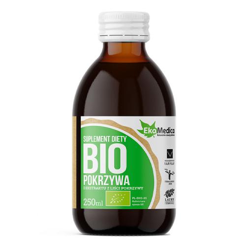 Miniaturka artykułu - EkaMedica Sok BIO Pokrzywa, 250ml 
