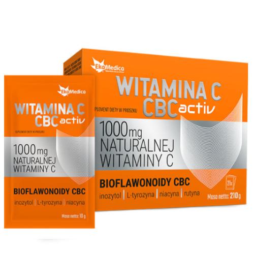 Miniaturka artykułu - EkaMedica Witamina C CBC Activ, 21x10g saszetki
