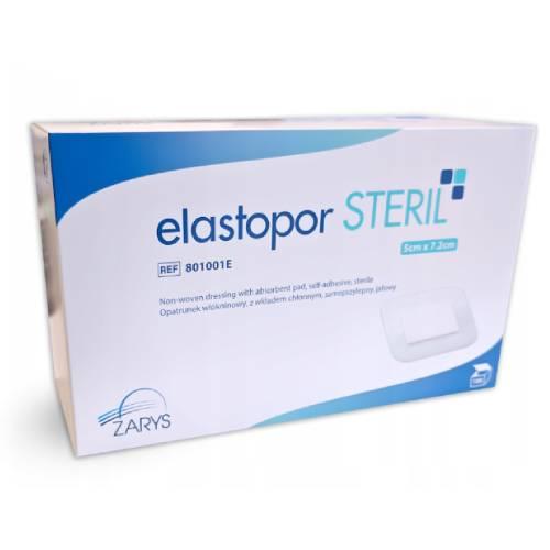 Miniaturka artykułu - ELASTOPOR Steril Opatrunek wł&oacute;kninowy z wkładem chłonnym 5x7,2cm, 100 szt.