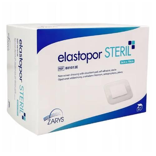 Miniaturka artykułu - ELASTOPOR Steril Opatrunek wł&oacute;kninowy z wkładem chłonnym 6x10cm, 50 szt.