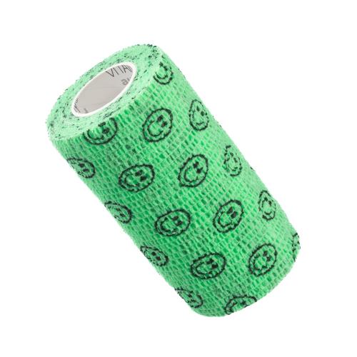 Miniaturka artykułu - VITAMMY Autoband Elastyczny bandaż kohezyjny 10cm x 450cm Zielone buźki