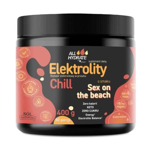 Miniaturka artykułu - ALLHydrate Elektrolity Chill o smaku Sex on the beach, 400 g