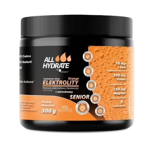 Miniaturka artykułu - ALLHydrate Elektrolity Senior o smaku pomarańczowym, 300 g