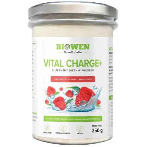 Miniaturka artykułu - Bioven Vital Charge+ Elektrolity o smaku malinowym, 250 g