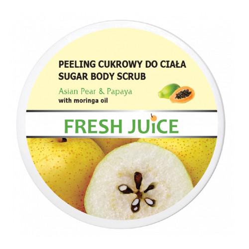 Miniaturka artykułu - FRESH JUICE Peeling cukrowy do ciała Gruszka i Papaya, 225ml