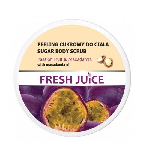Miniaturka artykułu - FRESH JUICE Peeling cukrowy do ciała Passion Fruit i Macadamia, 225ml