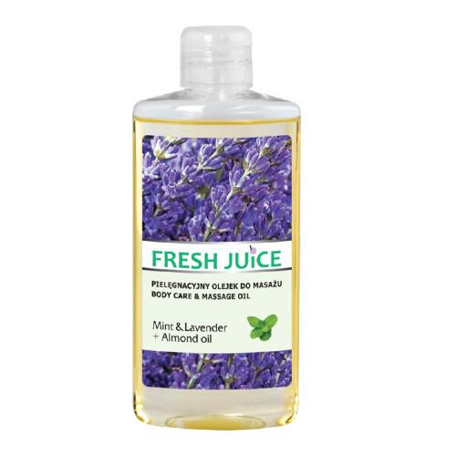 Miniaturka artykułu - FRESH JUICE Pielęgnacyjny olejek do masażu - Mięta i Lawenda, 150ml