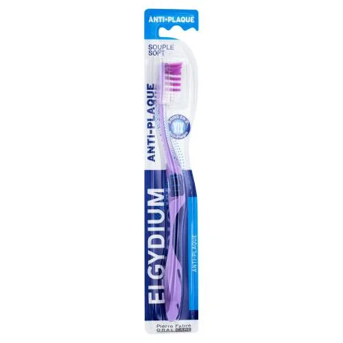 Miniaturka artykułu - ELGYDIUM ANTI-PLAQUE SOFT Szczoteczka do zęb&oacute;w - 1 sztuka
