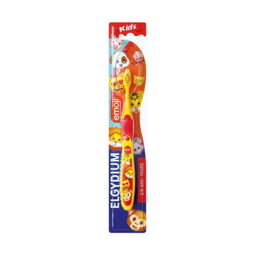 Miniaturka artykułu - ELGYDIUM EMOJI KIDS szczoteczka do zęb&oacute;w dla dzieci w wieku 2-6 lat