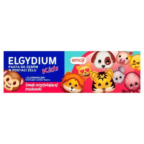 Miniaturka artykułu - ELGYDIUM Kids Emoji Pasta do zęb&oacute;w dla dzieci 3-6 lat w żelu Orzeźwiająca truskawka, 50 ml