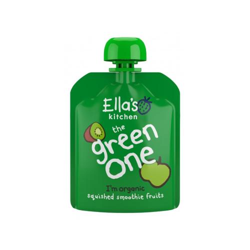 Miniaturka artykułu - Ella's Kitchen BIO GREEN ONE Kiwi z jabłkiem i bananem, 90g
