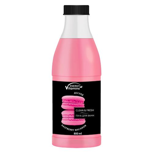 Miniaturka artykułu - ENERGY OF VITAMINS Pianka do kąpieli Raspberry Macaron, 800ml