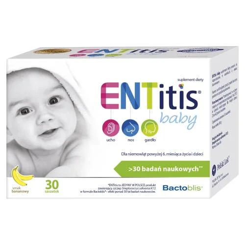 Miniaturka artykułu - Entitis Baby smak bananowy, 30 saszetek