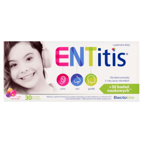 Miniaturka artykułu - ENTitis do ssania tutti frutti, 30 pastylek (nowy smak!)