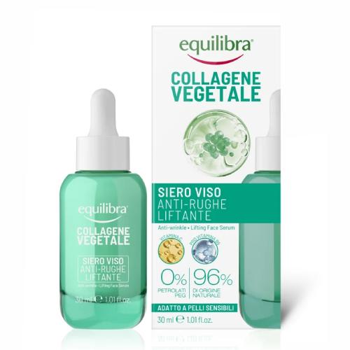 Miniaturka artykułu - EQUILIBRA Collagene Vegetale Przeciwzmarszczkowe liftingujące serum do twarzy z kolagenem roślinnym, 30 ml