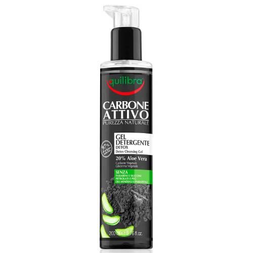 Miniaturka artykułu - Equilibra Oczyszczający żel do mycia twarzy z aktywnym węglem, 200ml