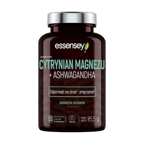 Miniaturka artykułu - Essensey Cytrynian magnezu + Ashwagandha, 90 kaps.