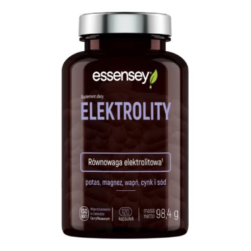 Miniaturka artykułu - Essensey Elektrolity, 120 kaps. - potas, wapń, magnez, s&oacute;d
