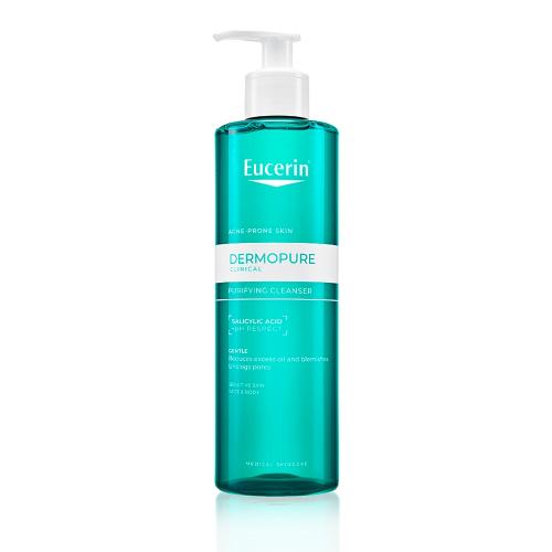 Miniaturka artykułu - Eucerin DermoPure Clinical Oczyszczający żel do twarzy i ciała sk&oacute;ra tłusta i trądzikowa, 400 ml