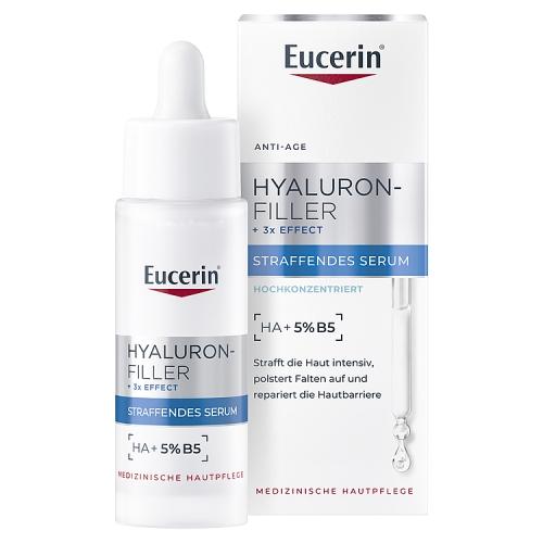 Miniaturka artykułu - Eucerin Hyaluron-Filler + 3x Effect Serum intensywnie nawilżająco-regenerujące, 30 ml