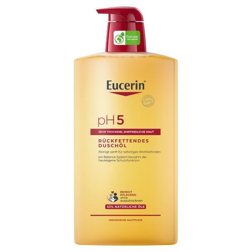 Miniaturka artykułu - Eucerin pH5 Olejek do mycia sk&oacute;ra wrażliwa i bardzo sucha, 1000 ml