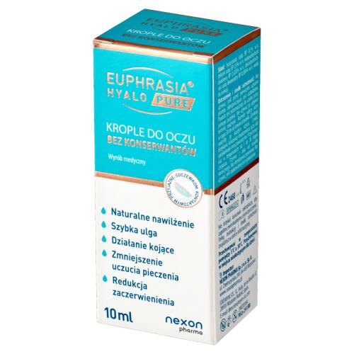 Miniaturka artykułu - Euphrasia Hyalo Pure Krople do oczu, 10 ml