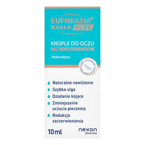 Miniaturka artykułu - Euphrasia Hyalo Pure Krople do oczu, 10 ml