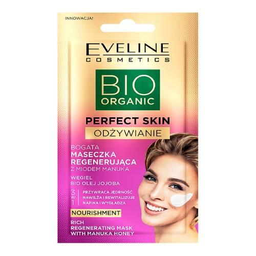 Miniaturka artykułu - EVELINE Bio Organic Regenerująca maseczka do twarzy z miodem manuka, 8ml