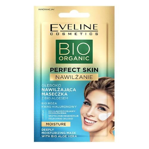 Miniaturka artykułu - EVELINE Bio Organic Nawilżająca maseczka do twarzy z bio aloesem, 8ml