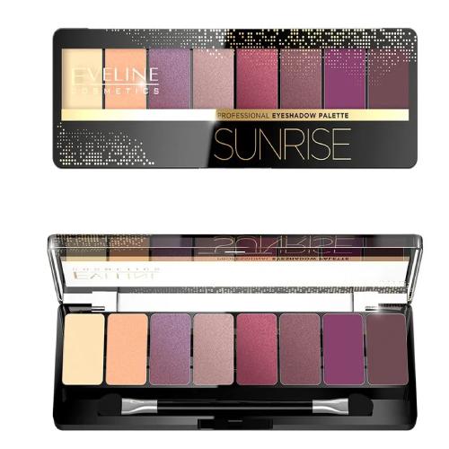 Miniaturka artykułu - EVELINE Eyeshadow Professional Palette paleta cieni do powiek 02 Twilight, 8 kolor&oacute;w